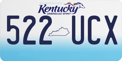 KY license plate 522UCX