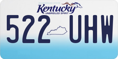 KY license plate 522UHW