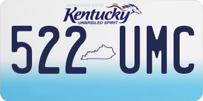 KY license plate 522UMC