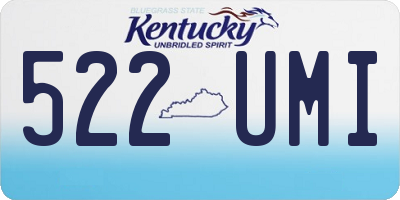 KY license plate 522UMI
