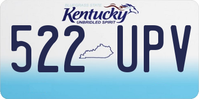 KY license plate 522UPV