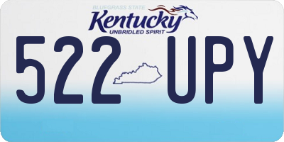 KY license plate 522UPY
