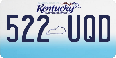 KY license plate 522UQD