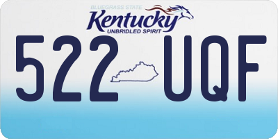 KY license plate 522UQF
