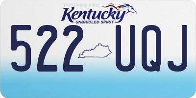 KY license plate 522UQJ