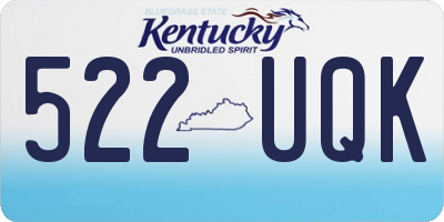 KY license plate 522UQK