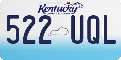 KY license plate 522UQL