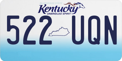KY license plate 522UQN