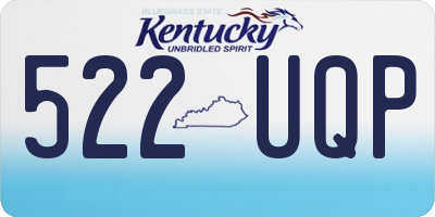 KY license plate 522UQP