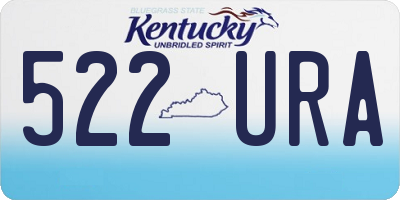 KY license plate 522URA