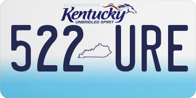 KY license plate 522URE