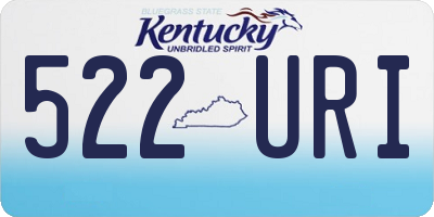 KY license plate 522URI