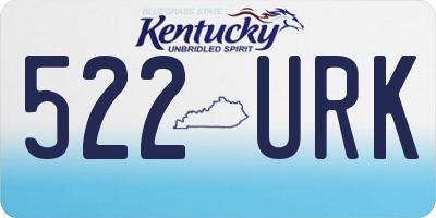 KY license plate 522URK