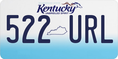 KY license plate 522URL
