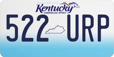 KY license plate 522URP