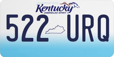 KY license plate 522URQ