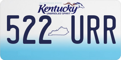 KY license plate 522URR