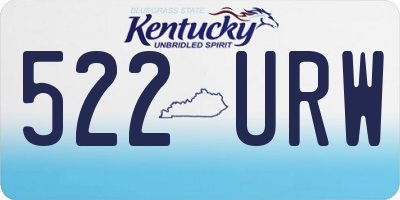 KY license plate 522URW