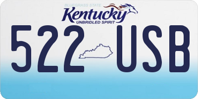 KY license plate 522USB