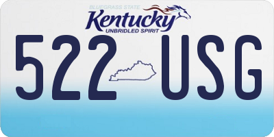 KY license plate 522USG