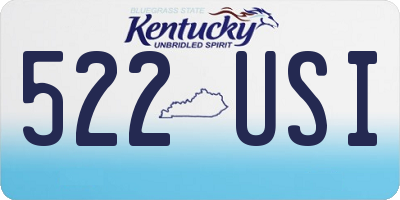 KY license plate 522USI