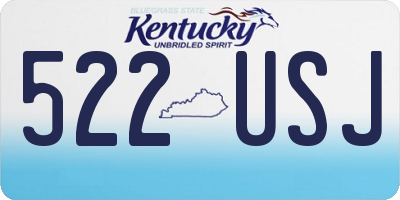 KY license plate 522USJ