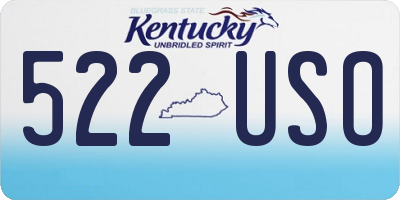 KY license plate 522USO