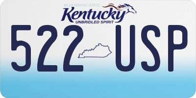 KY license plate 522USP