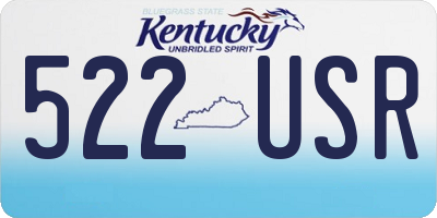 KY license plate 522USR
