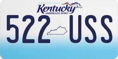 KY license plate 522USS