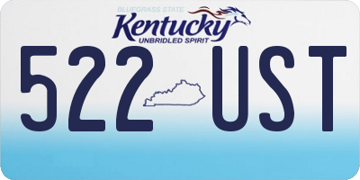 KY license plate 522UST
