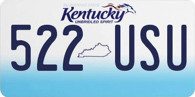 KY license plate 522USU