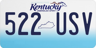 KY license plate 522USV