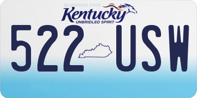 KY license plate 522USW