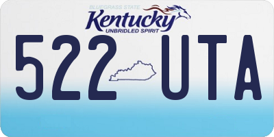 KY license plate 522UTA