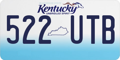 KY license plate 522UTB
