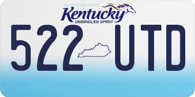 KY license plate 522UTD