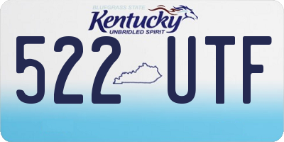 KY license plate 522UTF