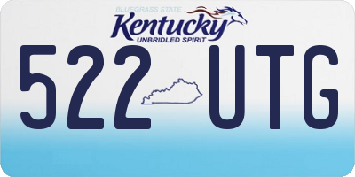 KY license plate 522UTG