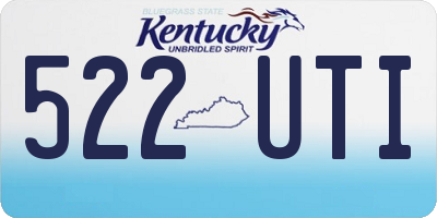 KY license plate 522UTI