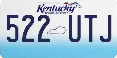 KY license plate 522UTJ