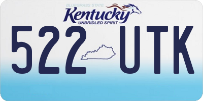 KY license plate 522UTK