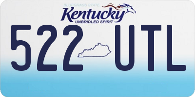 KY license plate 522UTL