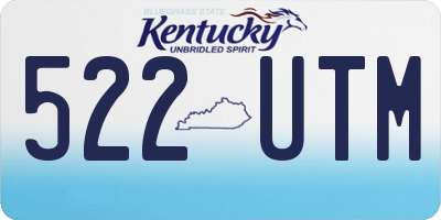 KY license plate 522UTM