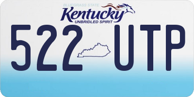 KY license plate 522UTP