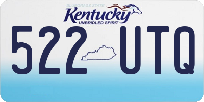 KY license plate 522UTQ