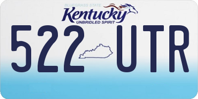 KY license plate 522UTR
