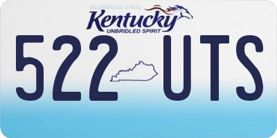KY license plate 522UTS