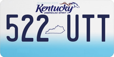 KY license plate 522UTT