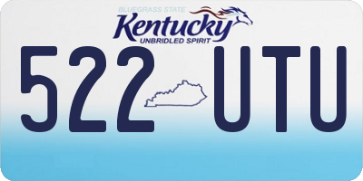 KY license plate 522UTU